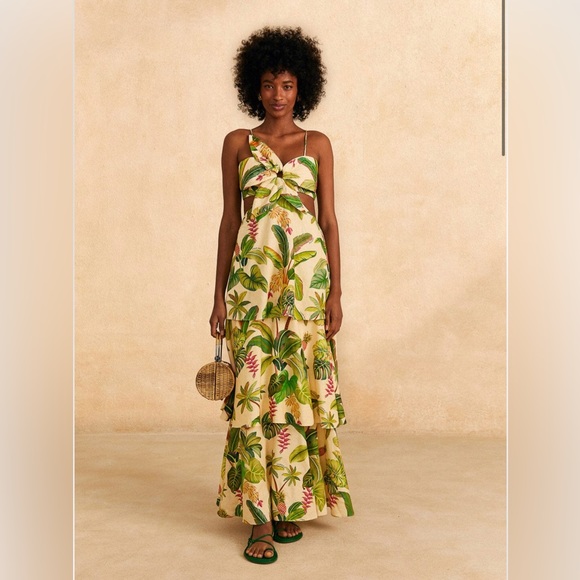 FARM Rio | Dresses | Nwt Farm Rio Sand Fruit Forest Maxi Dress | Poshmark